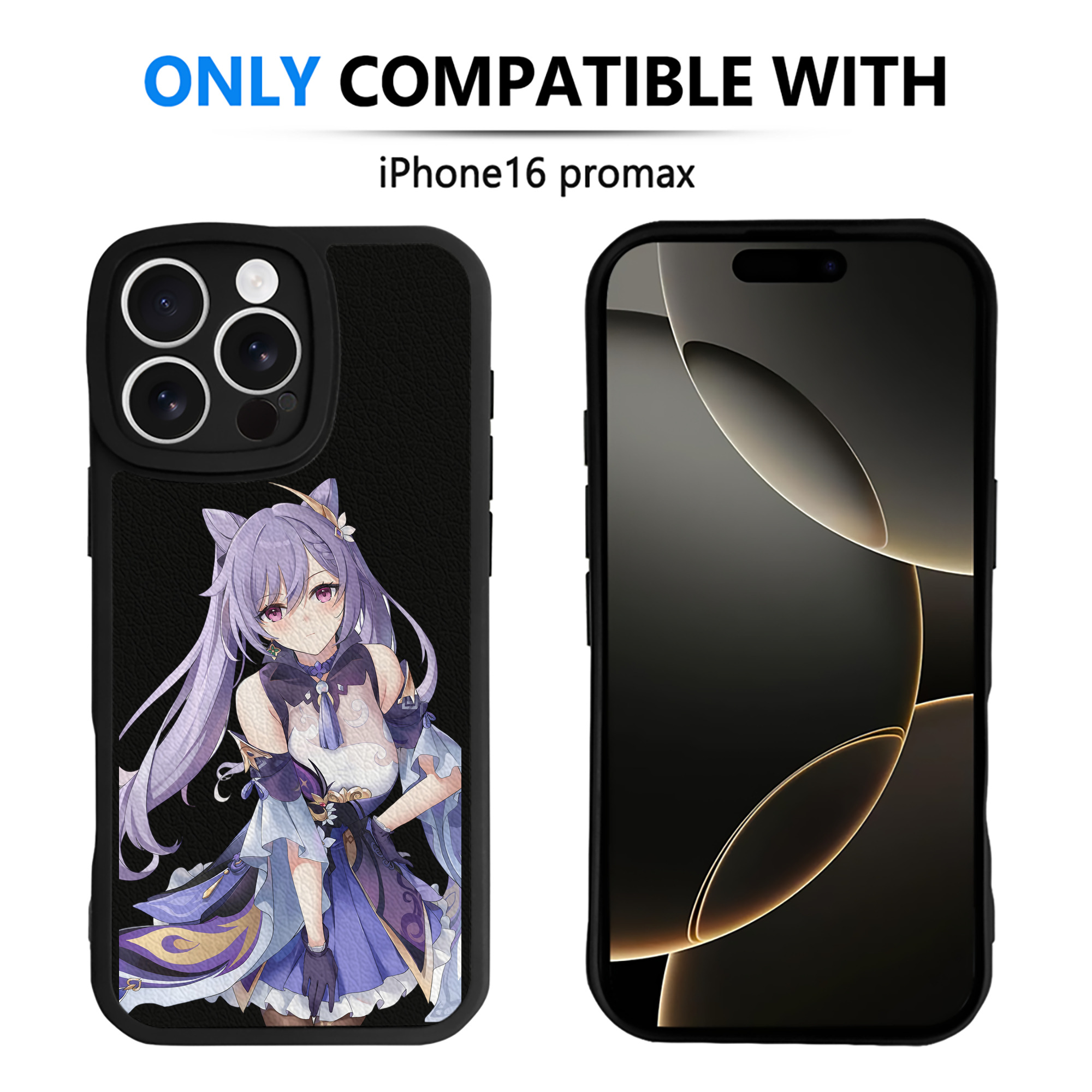 げんし神 刻晴 こくせい genshin Kokusei 【iPhone 16シリーズ対応】シリコンスマホケース（レザー調） 材質：シリコン